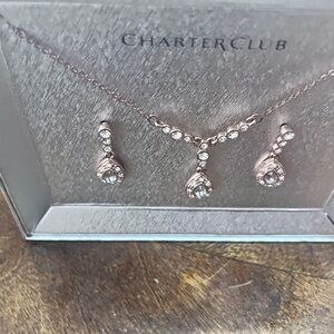 Charter Club Rose Gold and Silver Jewelry Set